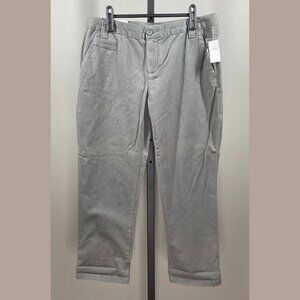NEW Gap Pants Womens 8 gray chino aubrey classic preppy vintage